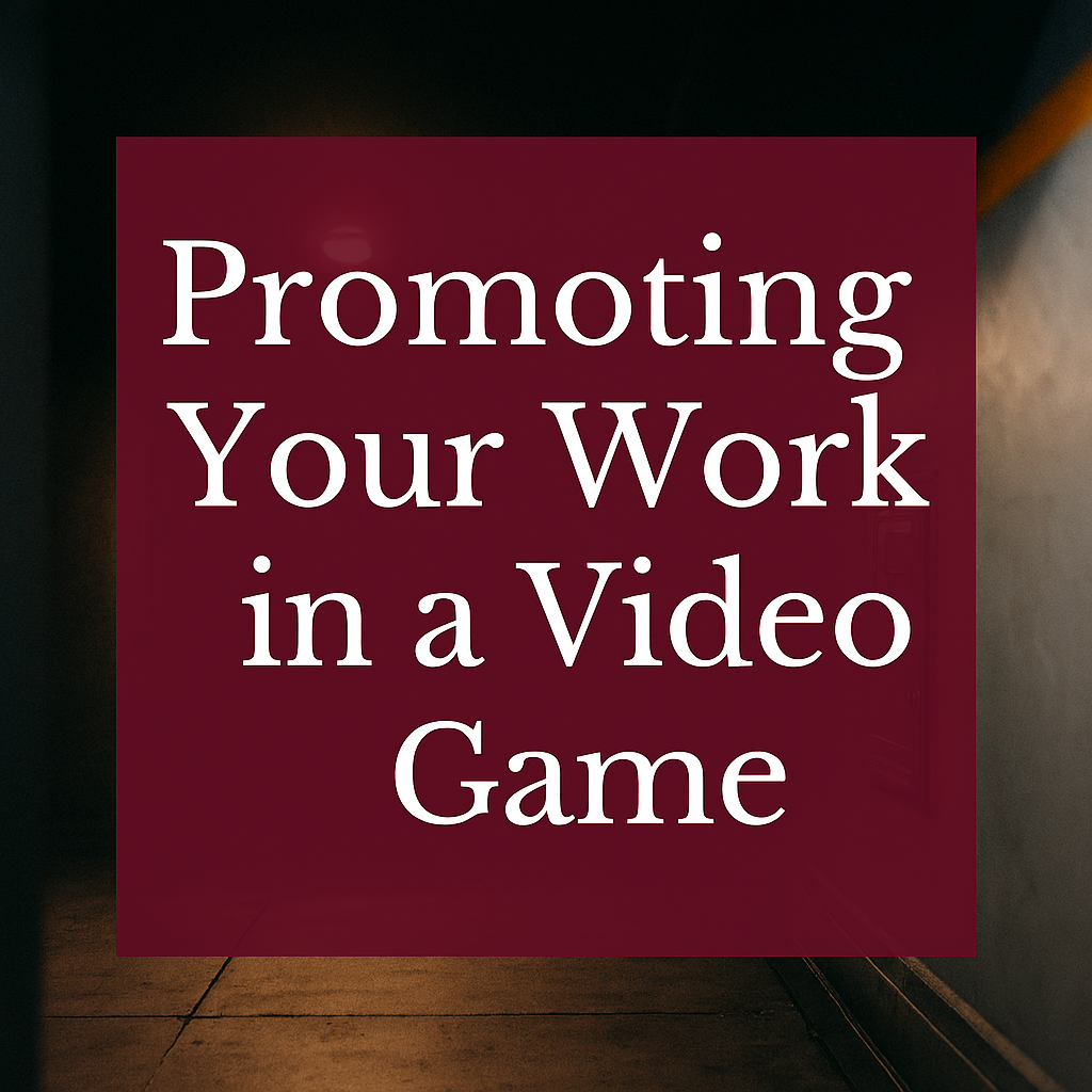 Graphic: Promoting your work in a video game